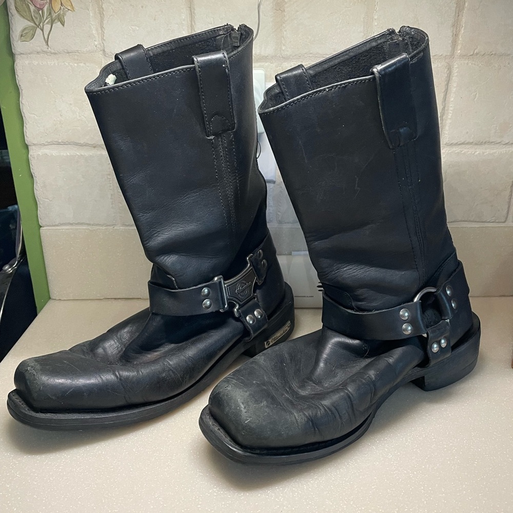 Milwaukee Men's Boots Size 12 EE All Leather Harley Biker Style